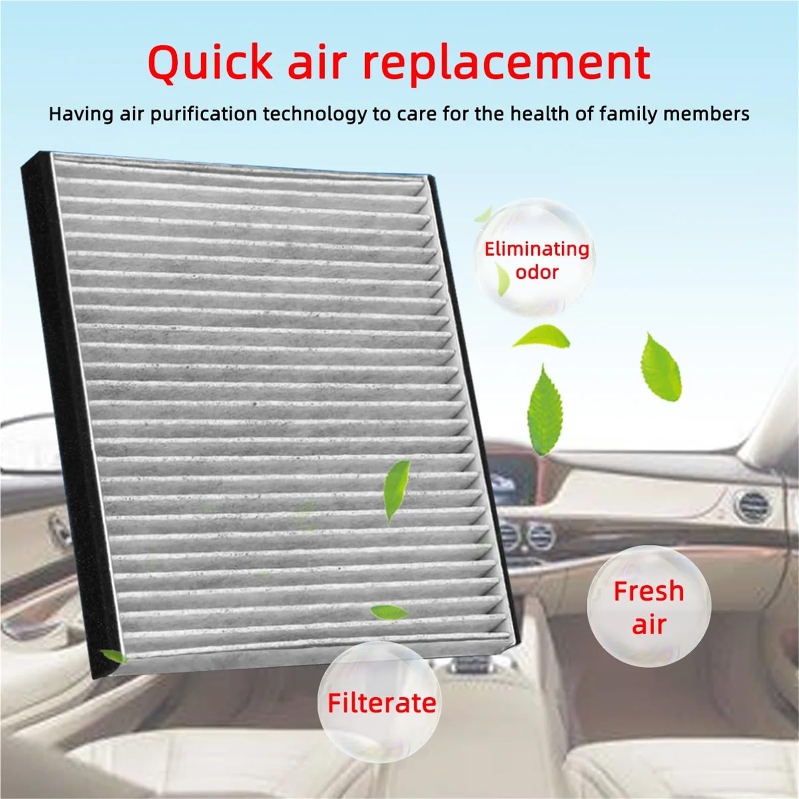 Filtr z węglem aktywnym Aktywowany filtr powietrza z węglem aktywnym, pasuje do kabiny Toyoty Avalon 2000-2004 CF10132 87139-06030 87139-32010 87139-YZZ05(5pcs)