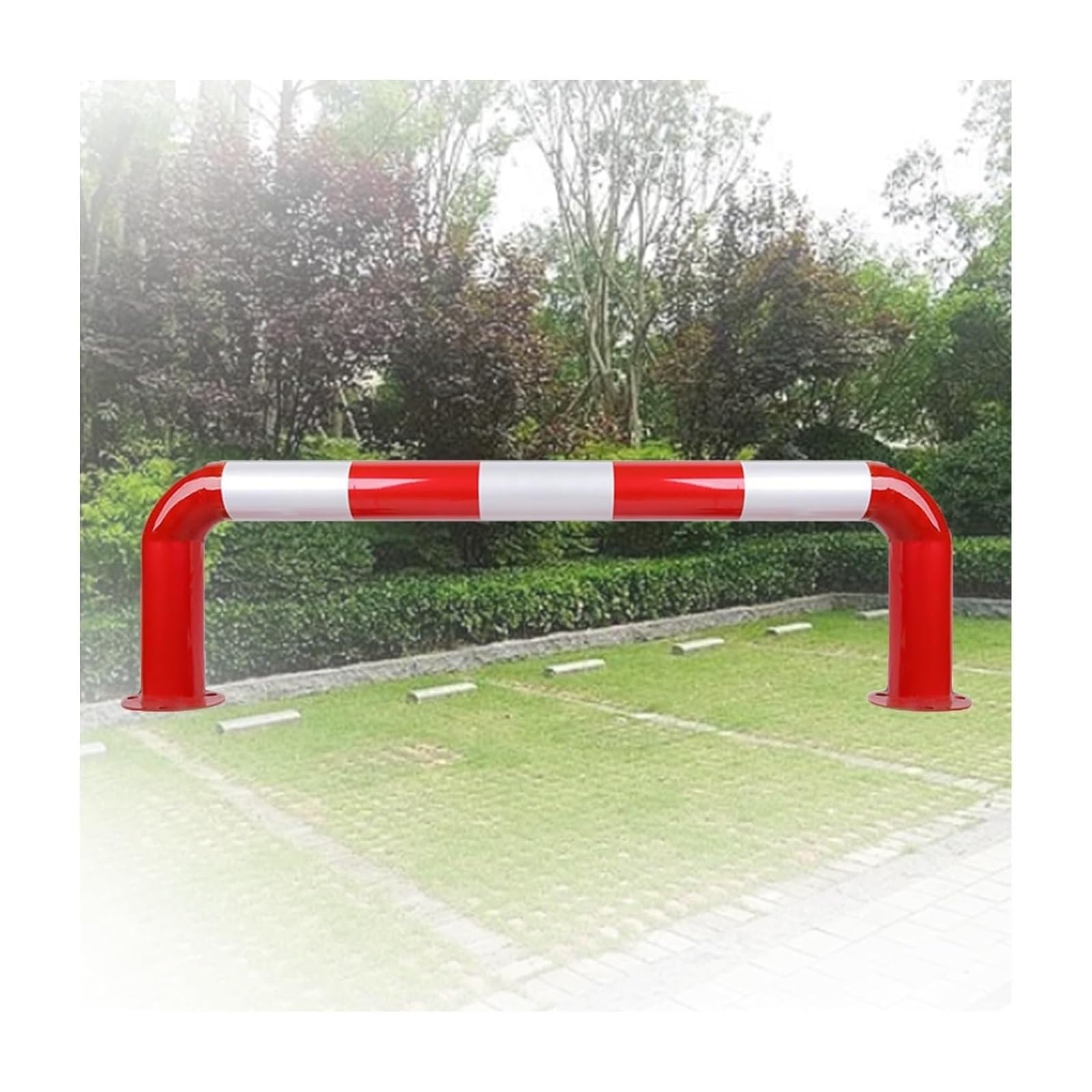 CWCQGH U Shape Security Bollards Parking Space Blocker, Car Protection Post For Driveway, Garage (120x30cm)