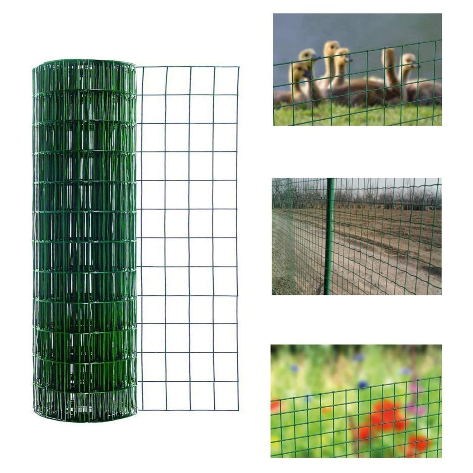 Recinzione Della Maglia Del Giardino, Dimensione 3x3cm Della Maglia, Diametro Del Cavo 1.6/2/2.2mm Rete Del Pollame Per Protegge Le Piantine, Verdure, Frutti, Piante Che Recintano(1x5m,2.2mm(3x3cm))