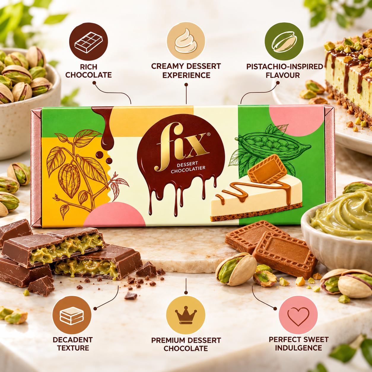 FIX Dessert Chocolatier - White Chocolate With Speculoos (200g) By