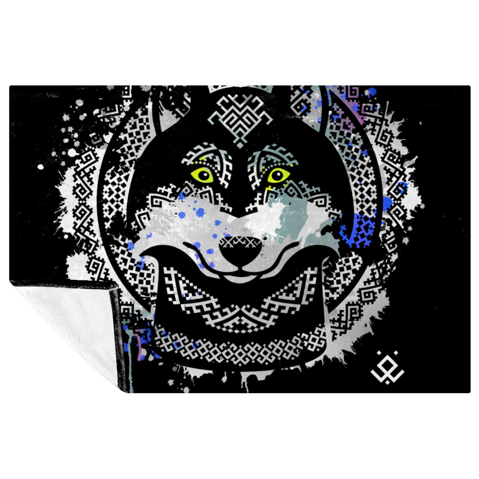 Couverture Shiba Inu contre le froid plaid lit et canapé doux de 150x100 cm