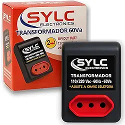 Autotransformador Conversor de Voltagem Bivolt 127V 220V | 60VA 45W | Compacto e Seguro para Pequenos Equipamentos Eletrônicos