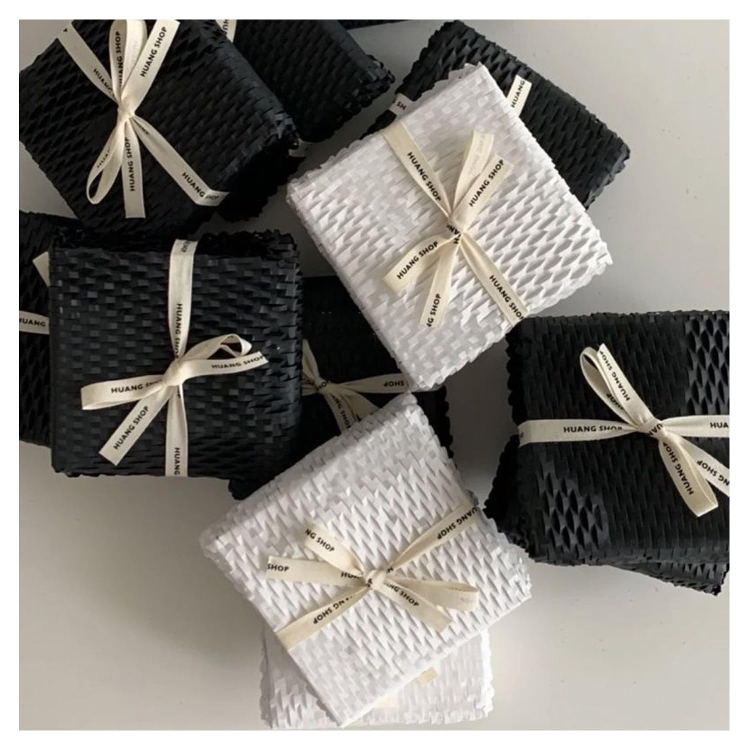 Purzen Black Packing Paper, Honeycomb Packing Paper For Gift, Packing Supplies For Fragile Items, 30X30cm,,50 Sheets