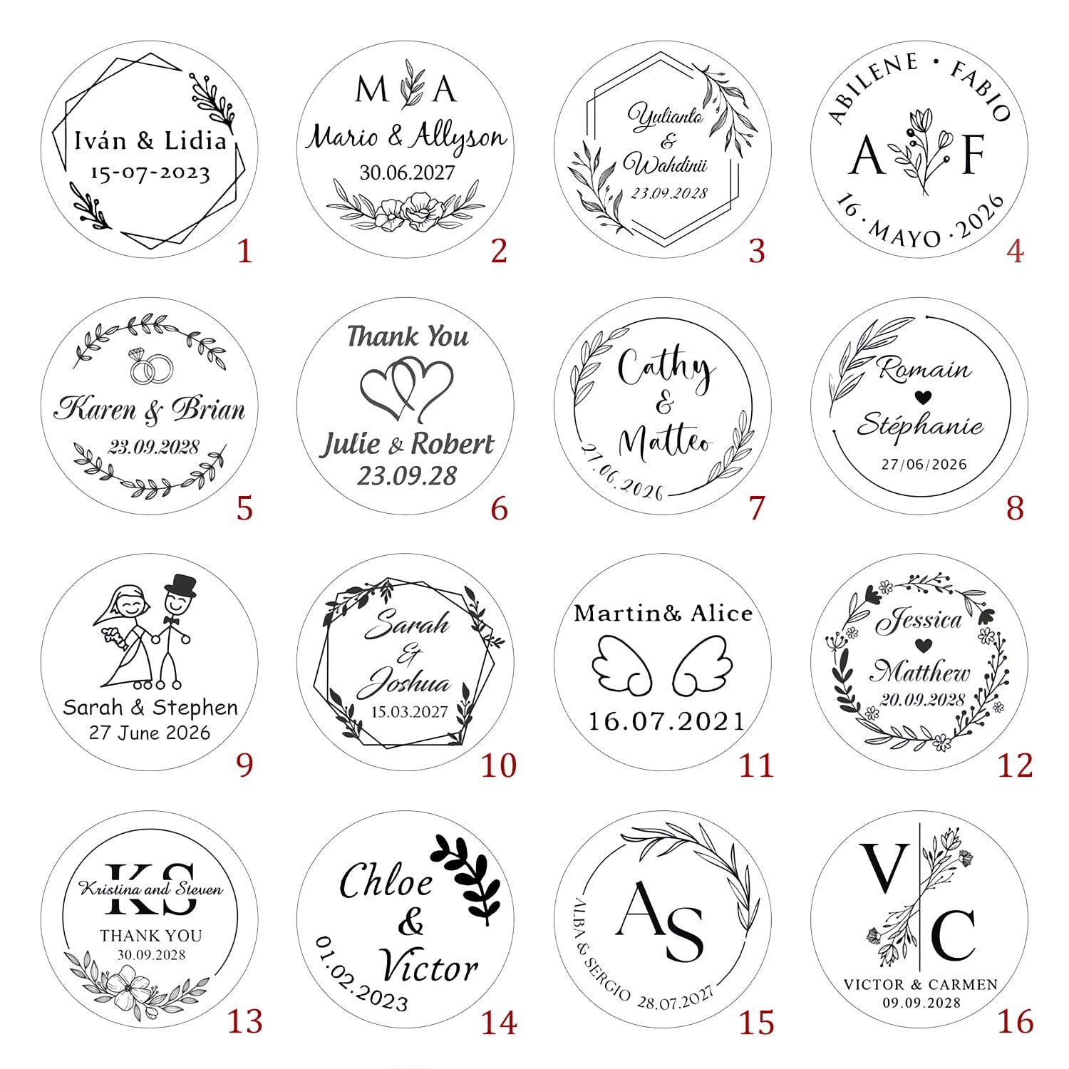 Abridor Magnético Personalizado A Granel Para Regalos De Boda, Con Nombre Y Fecha Grabados, Abridor/Posavasos Redondo 2 En 1 De Madera Para Cerveza, Refrescos, Bares Y Fiestas De Cumpleaños(50pcs)
