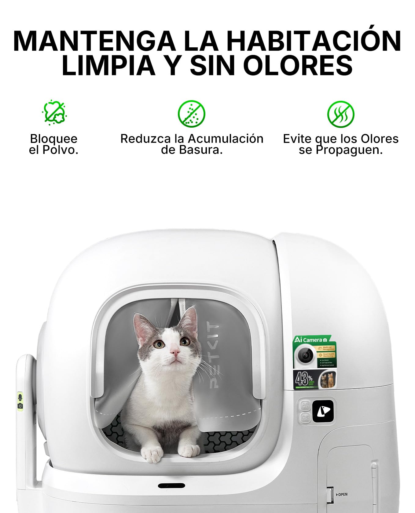 PETKIT Cortina Magnética 3.0, para Arenero Gatos Autolimpiable PUROBOT MAX Pro 2, a Prueba de Polvo, Reduce los Rastros de Arena, Duradero, No para Pura MAX 2/PUROBOT MAX Pro/PUROBOT Ultra