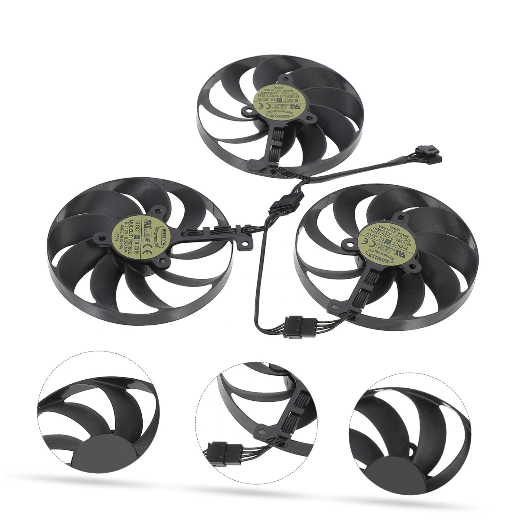 HOMSFOU Ventilador De Refrigeración De Tarjeta Gráfica De Cfud Enfriador De Gpu Para Tarjetas Gráficas Serie Ti Compatible Ventiladores Para Computadoras