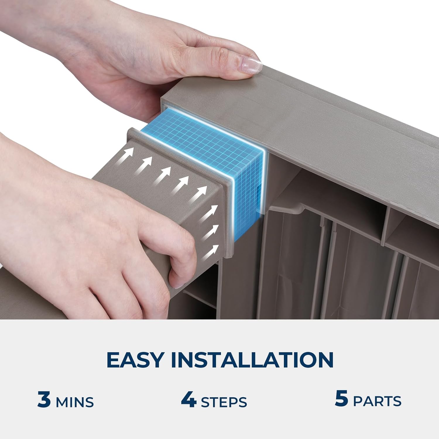 HOMSHADE Chaise Lounge Chair Outdoor - Set of 2 Tanning Lounger with 5 Positions Adjustable Backrest, Waterproof, 330lbs Weight Capacity for Pool, Resin (Grey)