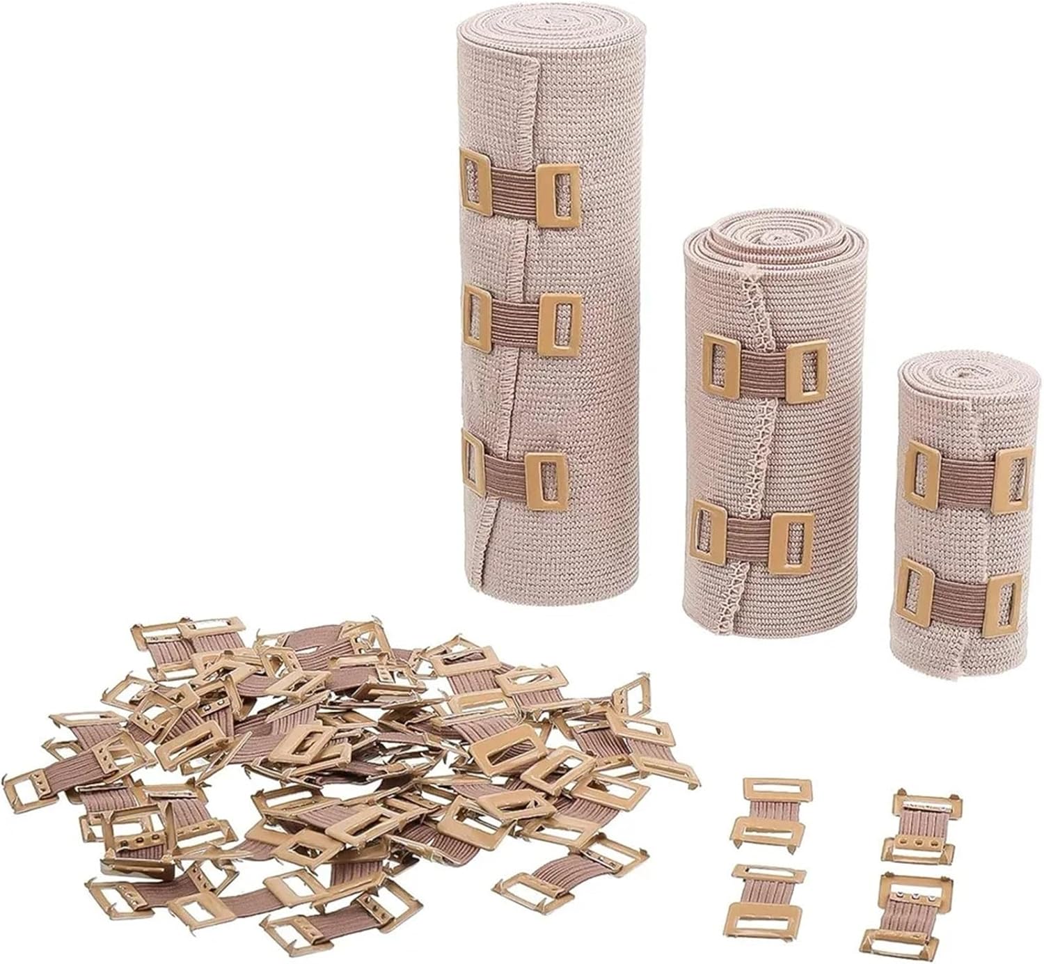 Bandage Clips 100pcs Elastic Bandage Wrap Clips Stretch Metal Clasps Replaceable Wrap Fastener for Various for Various Types Bandages
