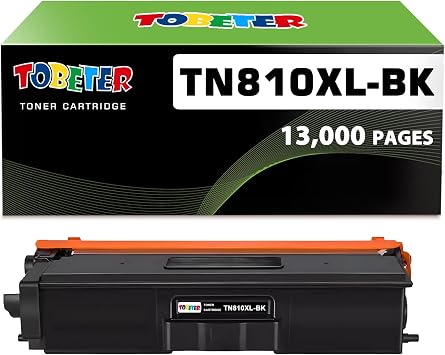 TN810 TN810XL Black TN810XLBK Toner Replacement for Brother TN810BK TN810XLBK Toner Cartridge Compatible for MFC-L9610CDN L9630CDN L9670CDN EX670W HL-EX470W L9410CDN L9430CDN L9470CDN, 13,000 Pages