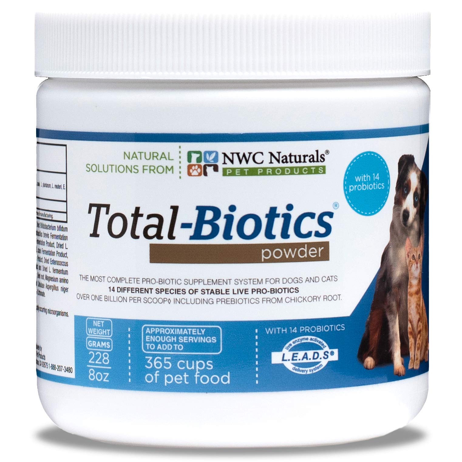 Total-Biotics, Cat & Dog Probiotics for Digestive Health with Prebiotic, Unflavored Probiotic for Dogs & Cats, Supplement for Gut, Skin, Coat, Upset Stomach Relief, 365 Servings, 8 Ounces — Amazon image 4
