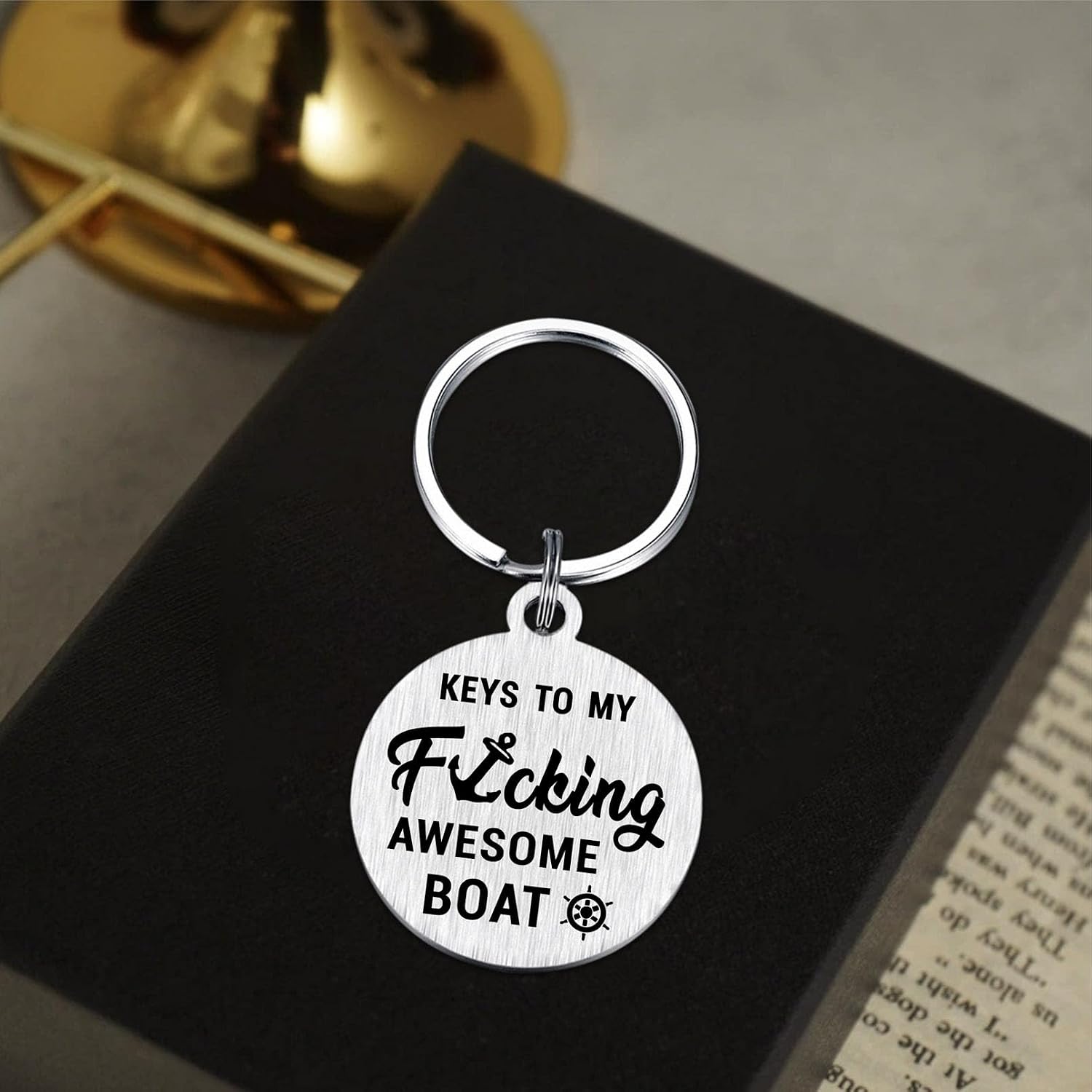 Boat Owner Gifts – Engraved Metal Boat Captain Keychain – Nautical-Themed Birthday Christmas Graduation Keychain Gift for Boaters, Sailors, & Fishermen