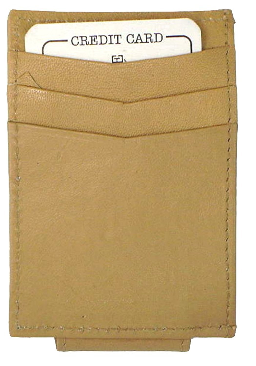 Leather Money Clip & Credit Card Holder TAN-image-18