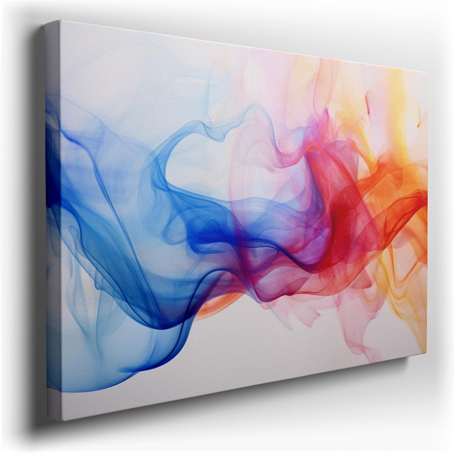 Canvas for Living room. Whirling Hues of Motion: The Enigma of Dynamic Smoke Artistry, 27 x 18 inch Canvas Wall Art - Contemporary Masterpieces - Modern Home Decor