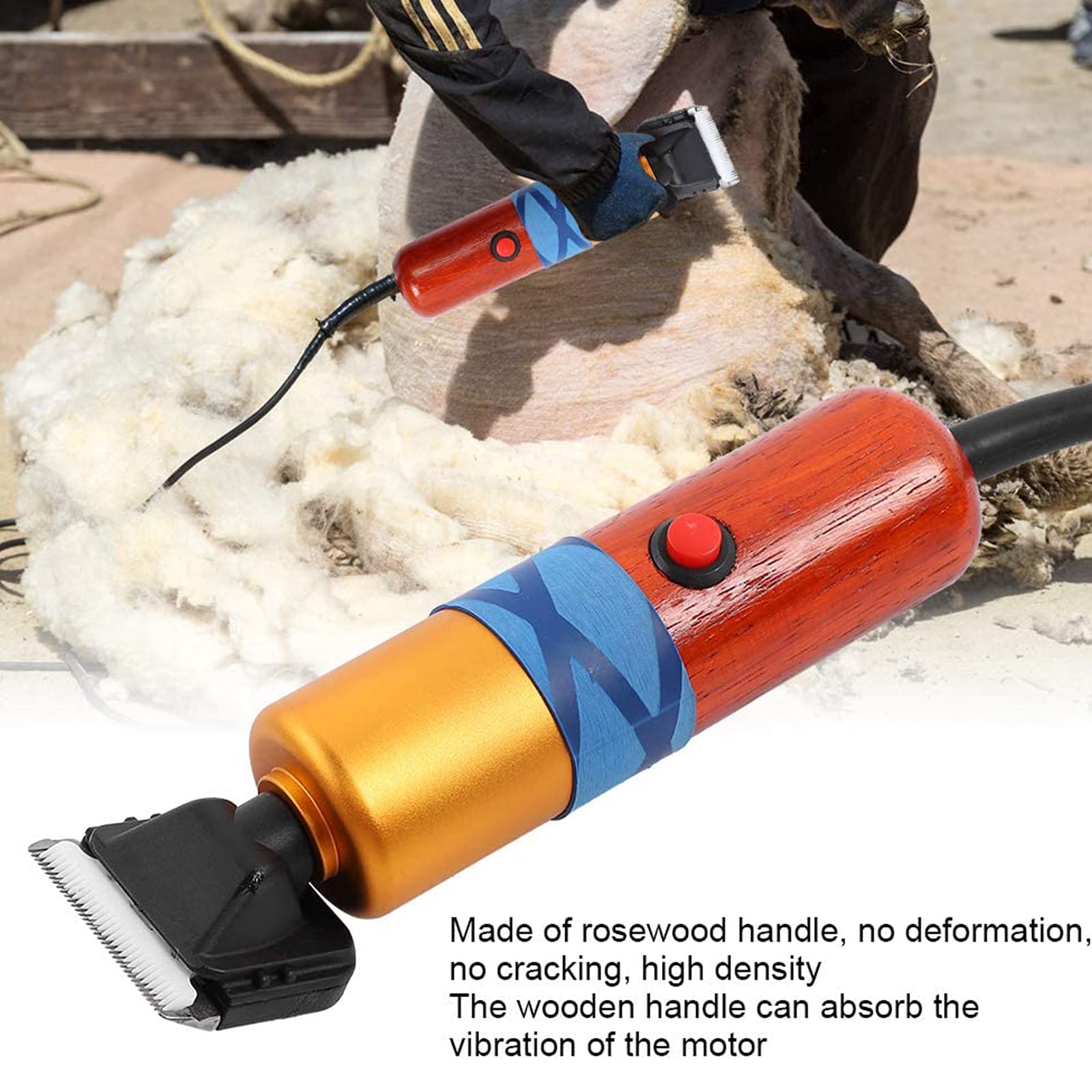 Cortapelo para Mascotas 200W Cortapelo para Perros Y Gatos Mascotas,Kit De Maquina Cortar Pelo Perros Silencioso con Cable De 2.9M Ideal para Conejo/Perro/Gato/Oveja Y Otros Animales