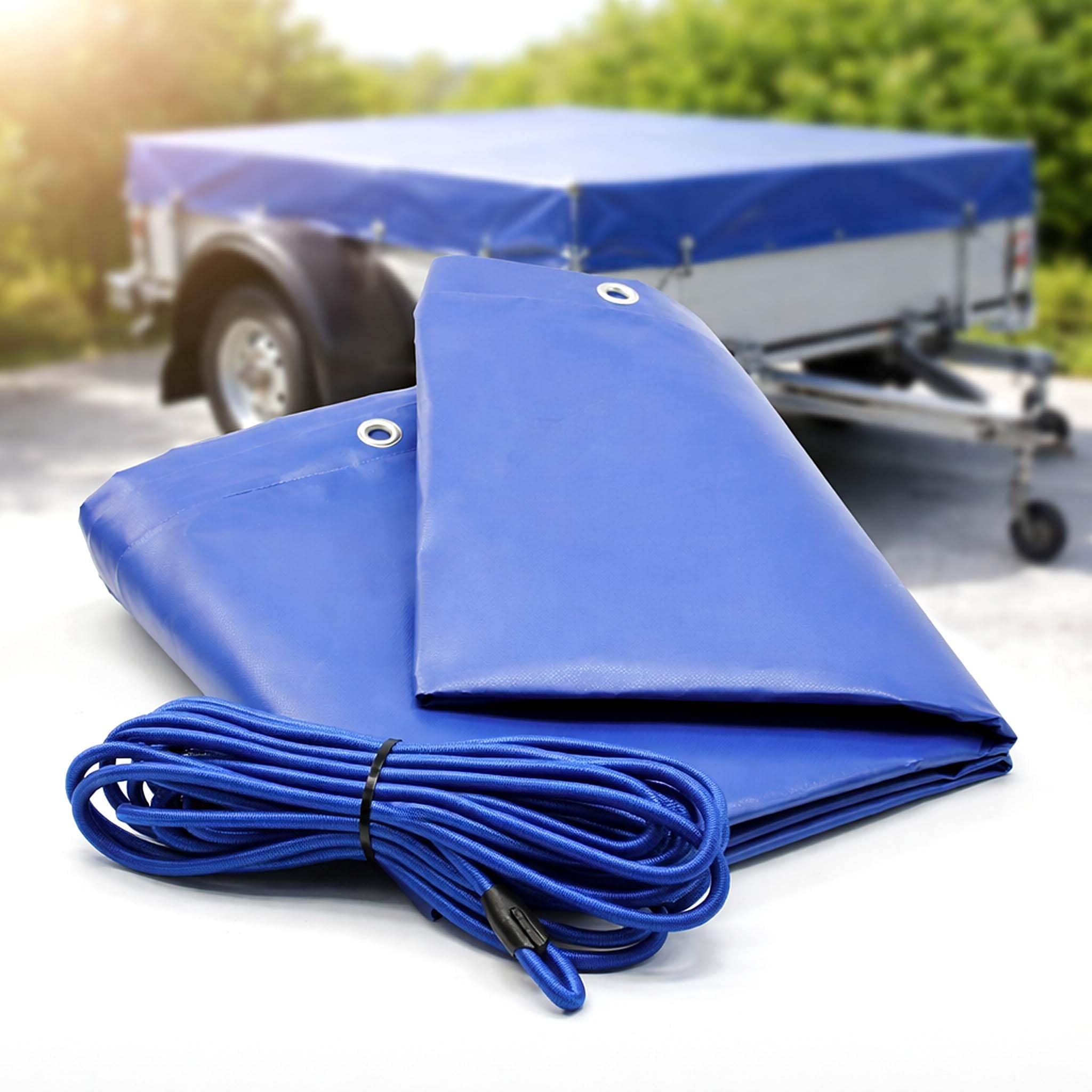 Lona Remolque Funda Cubre Remolque 2575x1345x50mm con Cable Tensor Vehículo Coche Transporte Camping