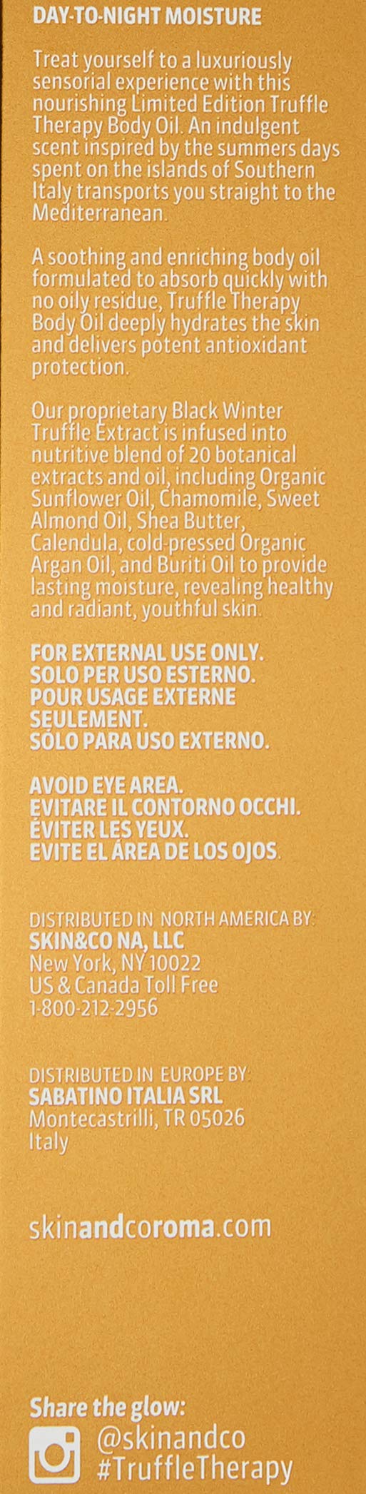 SKIN&CO Roma Truffle Therapy Body Oil,7.7 FL OZ.