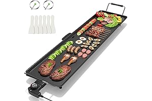 COSTWAY Electric Griddle Teppanyaki Grill, Nonstick Extra Large Cooking Plate