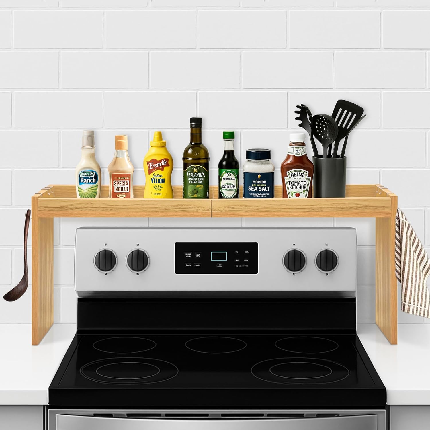 Amazon.com: koretech Over The Stove Shelf, Wood Stove Top Shelf,31.5 ...