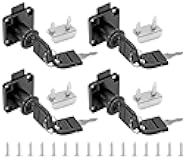 Jiozermi 4 Packs Drawer Lock with Keys, Desktop Lock with 0.75