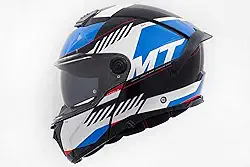 Capacete Articulado MT Atom 2 Robocop Escamoteavel Edix Azul