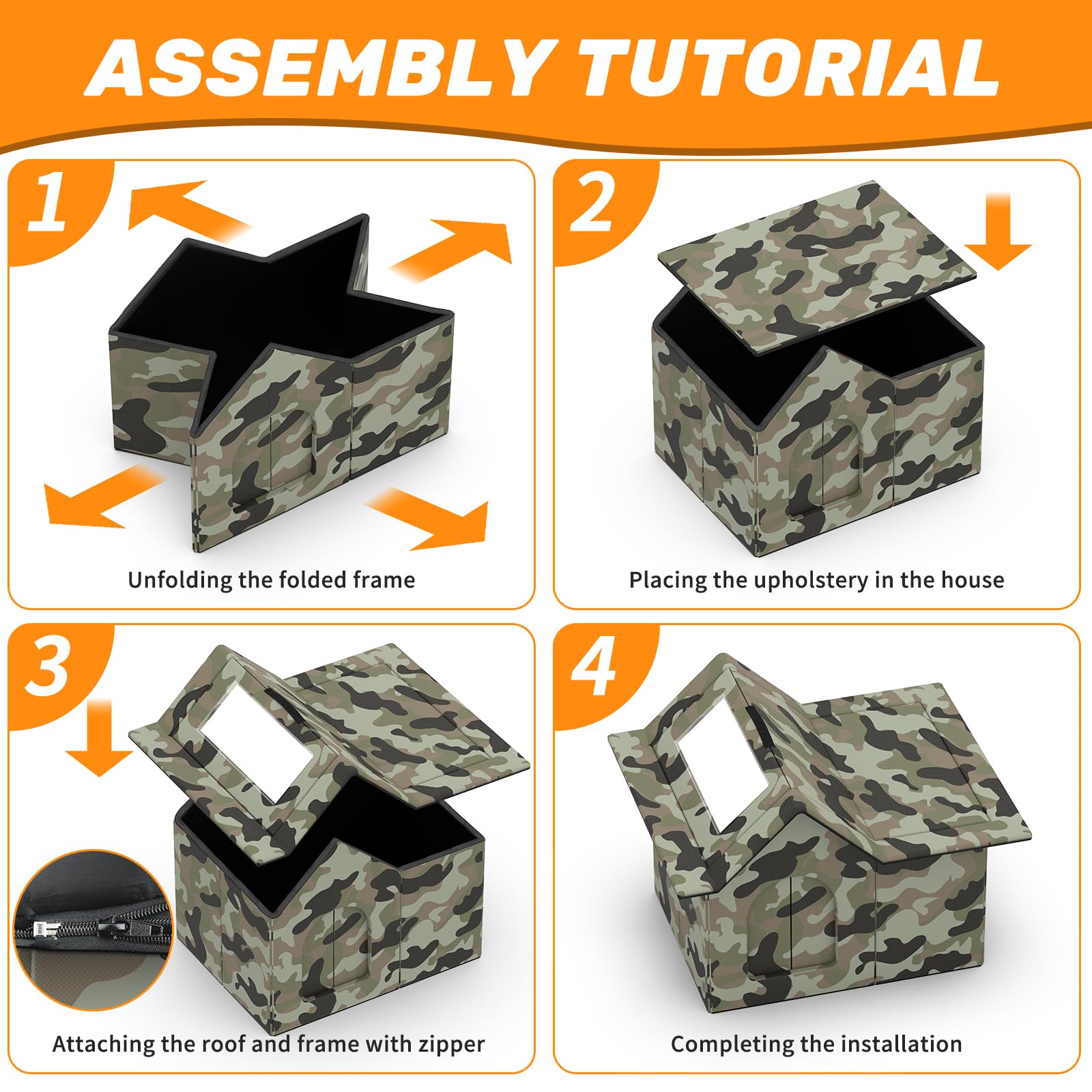 Casa para Gatos, Cama Gato Cueva Resistente Al Calor y Al Frío, Fácil de Limpiar, Casa para Gatos Exterior para Gato y Perros Callejeros