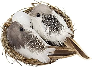 Amazon.co.jp: 工芸品用鳥の巣、人工鳥の巣,鳥の巣の装飾巣付き人工鳥