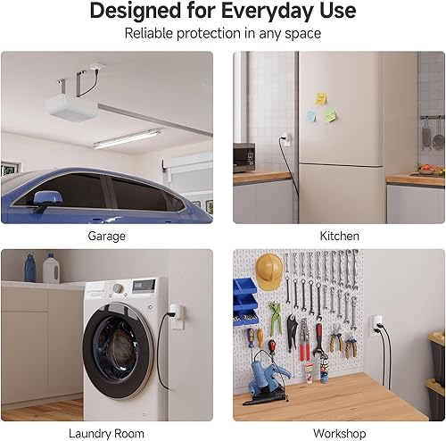 Miniatura 6 de Protección contra sobretensiones Cable Matters de una salida catalogado como ETL de 1350 julios para TV, PC, Xbox, PS5, refrigerador, cinta de