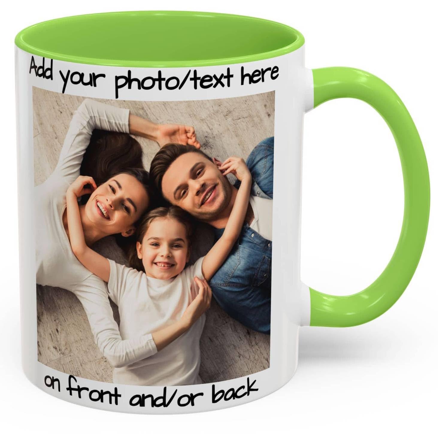 Custom Mug with Picture or Text of Your Uploads, Personalized Mug, Microwave & Dishwasher Safe Ceramic Mug, 325ml