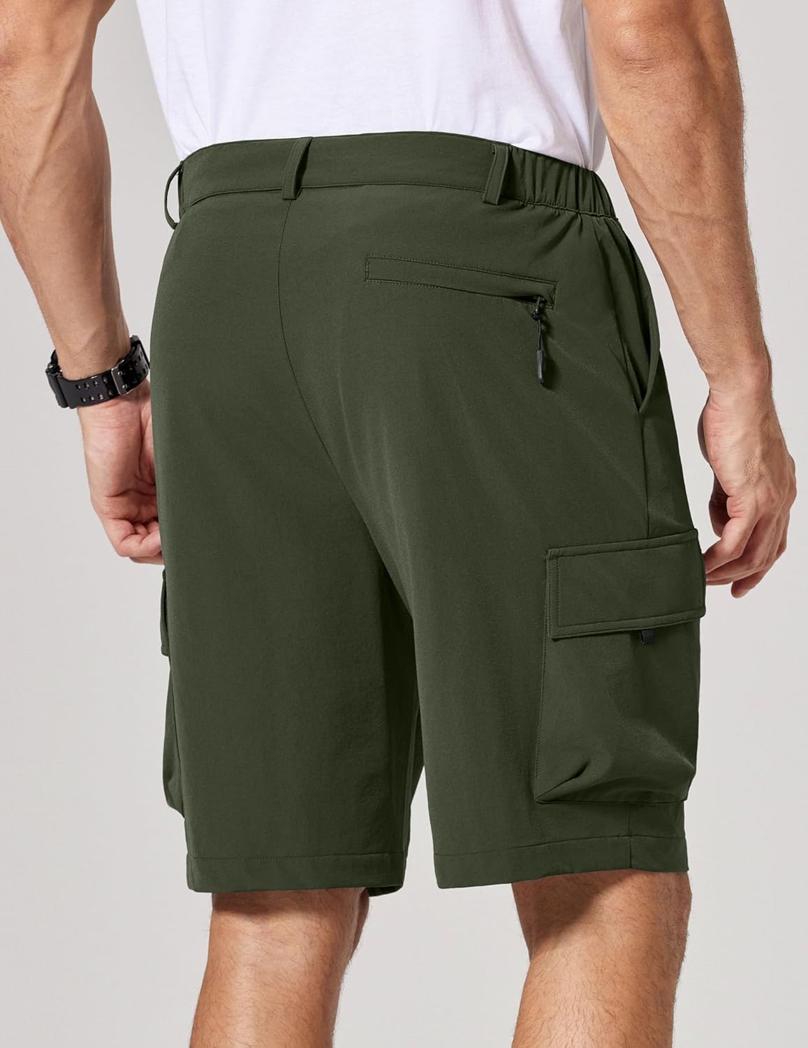 COOFANDY Mens Casual Shorts 9" Lightweight Cargo Shorts for Golf Hiking Work Fishing with 5 Pockets - Image 2