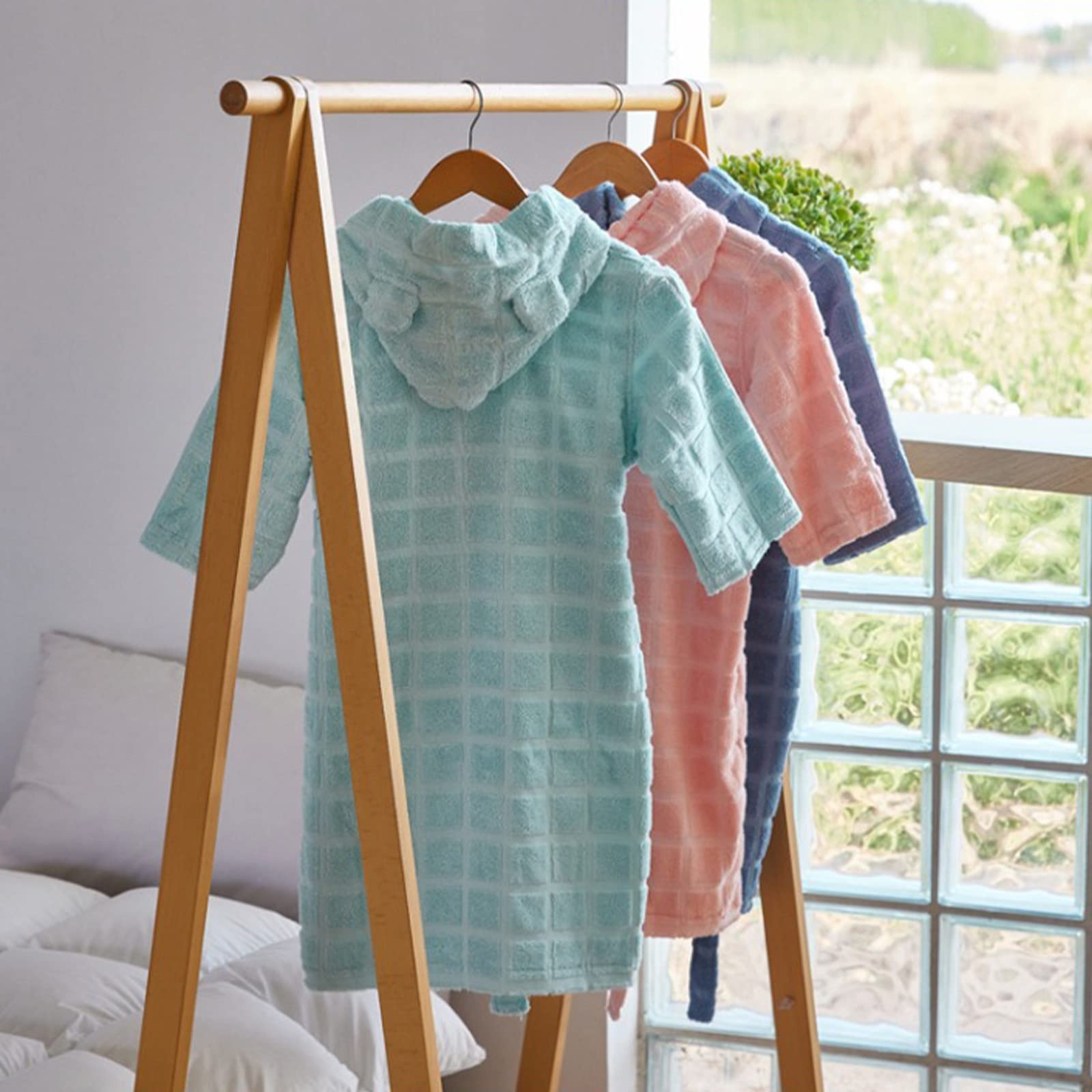 YUEMOL Peignoir De Bain Pour Enfants, Peignoir Pour Bébé, Sweats à Capuche Avec Oreilles De Lapin