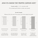 PONY DANCE Thermal Blackout Curtains - Thermal Insulated Curtain Anti Cold and Heat Energy Saving Eyelet Curtains for Bedroom, Width 140 cm x Height 240 cm, Grey, 1 Piece - 9