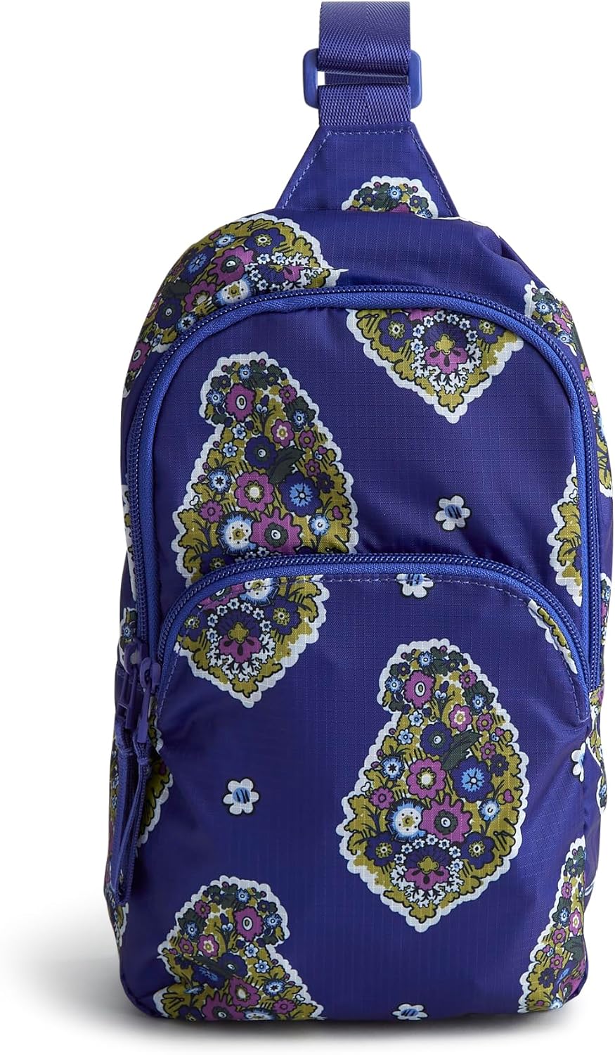 Vera Bradley Women's Ripstop Lorman Sling Backpack, Kew Gardens Blue, One Size - Image 4