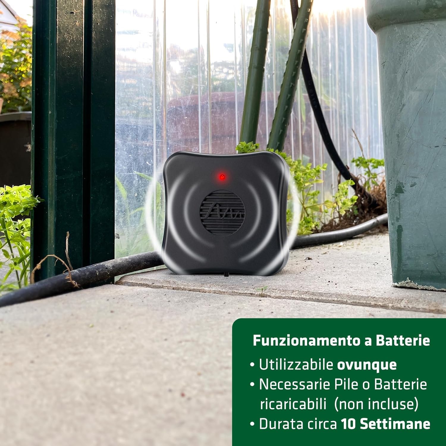 Gardigo® Repellente per Topi Mobile - 3 Pezzi | Ultrasuoni Contro Topi e Ratti | Dissuasore Antitopi a Batterie | Area di Azione Fino a ca. 40m² | per Garage, Casa, Stalla, Soffitta