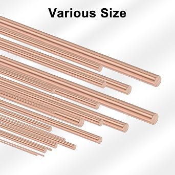 M METERXITY 2-Pack Copper Round Rod 1mm Dia. 7.87 Inch Length T2 Stock Solid Rod Lathe Bar for Metal Crafts DIY/Gardening/Industry/Decoration Pure Copper Tube