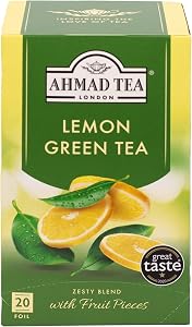 AHMAD TEA Lemon Vitality Green Tea, (20 Bags Each)