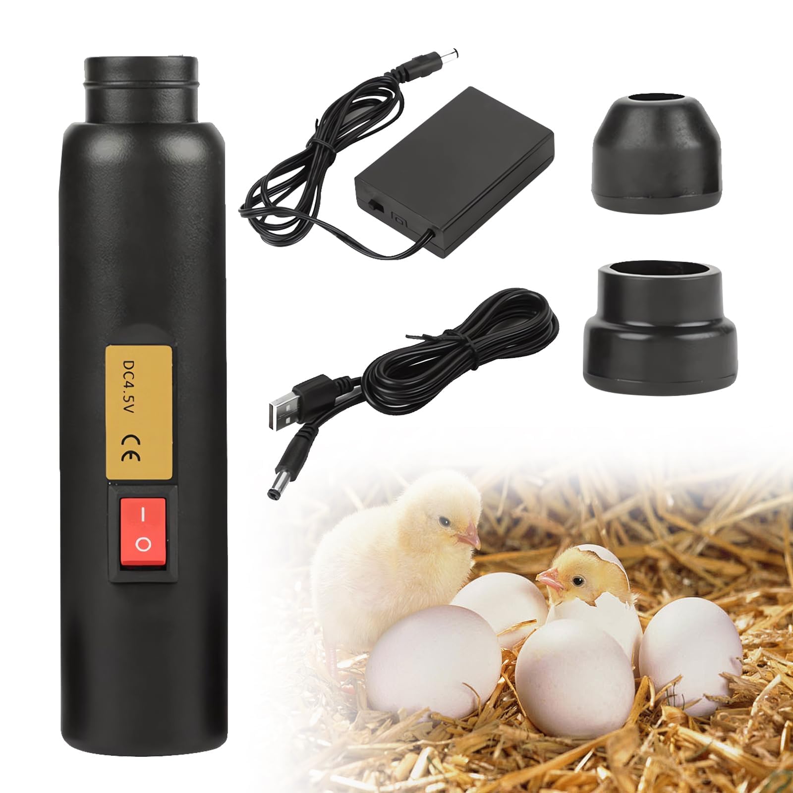 Mire Huevo Lámpara Mire Huevo Probador de Huevo, Ncubador de Luz LED,Probador De Huevos Profesional Portátil Para Verificar Incubación De Huevos Portátil Incubadora De Huevos De Caña