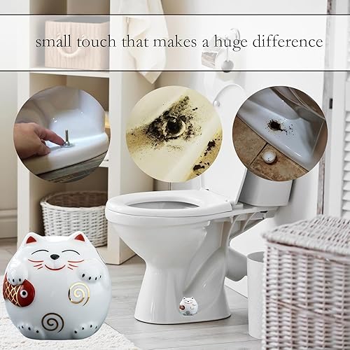 Miniatura 48 de Tapas de pernos de suelo de tortuga marina verde, tapas de cerámica para pernos de inodoro de tortuga marina, bonita decoración de baño, divertidos