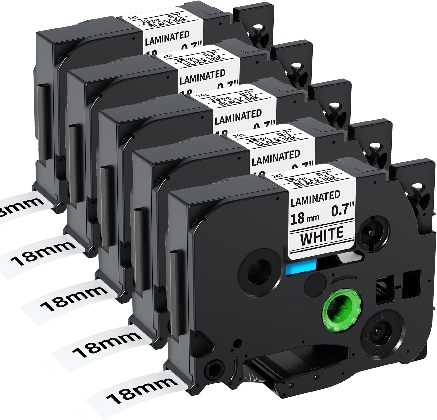 Compatible with Brother Ptouch 18mm TZe label tape