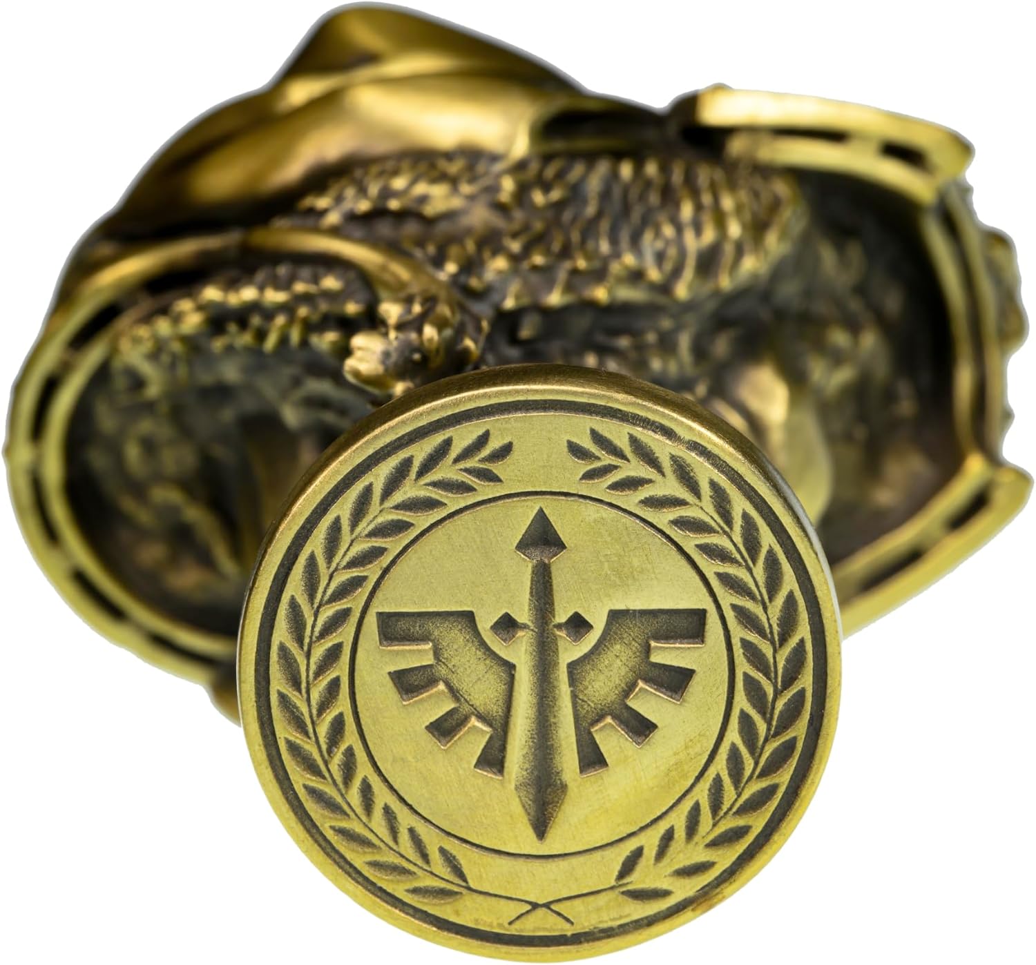 Starforged Warhammer 40K Dark Angel Lion El'Jonson Bronze Bust Seal Wax Set Other