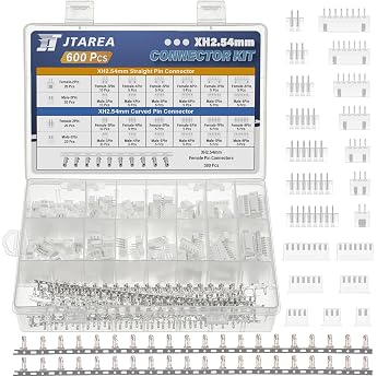 29 Values 600 Pieces JST XH 2.54 mm Plug Kit 2.54 mm 2 3 4 5 6 7 8 Pin Male Female Housing Jst-xh Female Connector