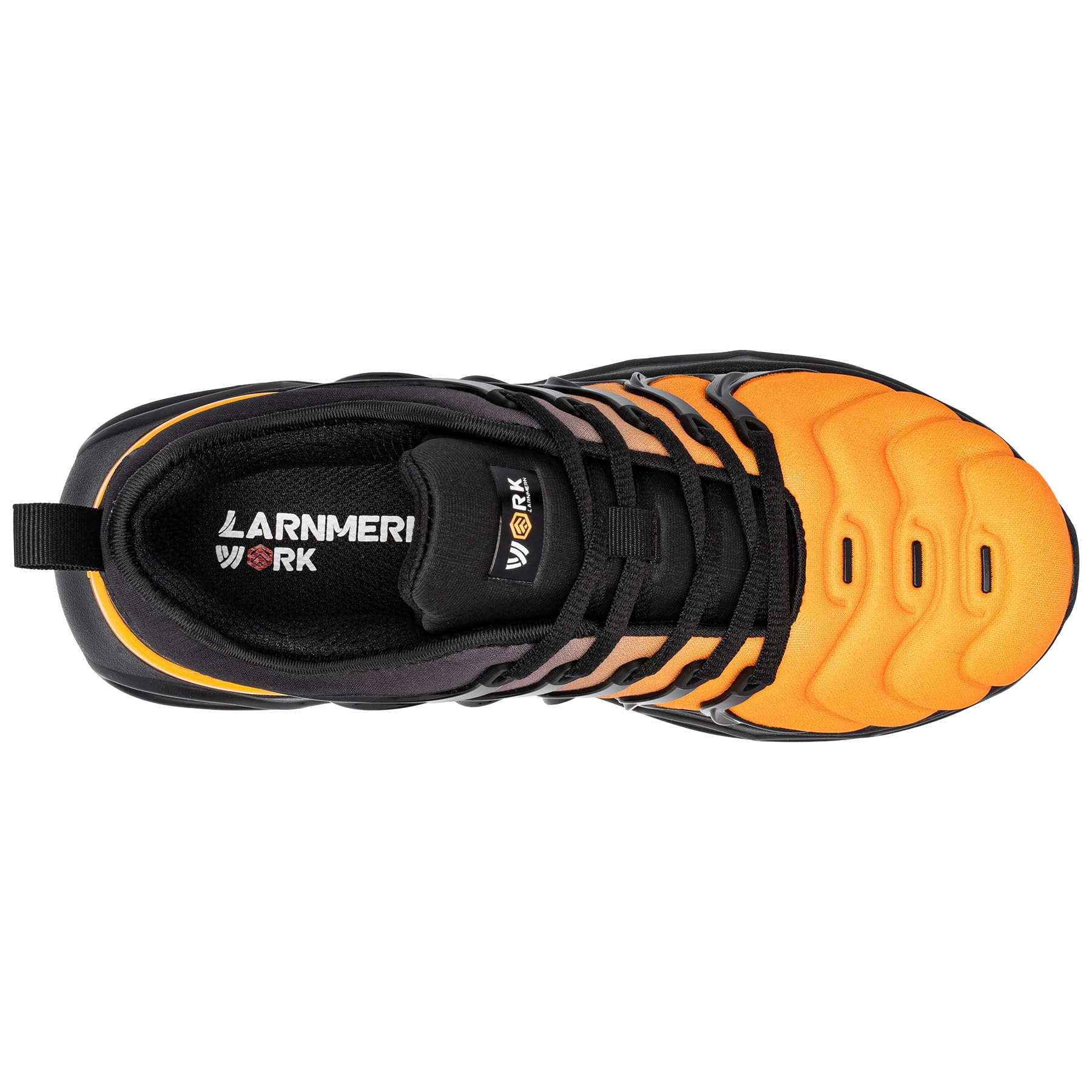 LARNMERN Chaussures de Sécurité Femme Embout Acier Respirante Orange 40 EU