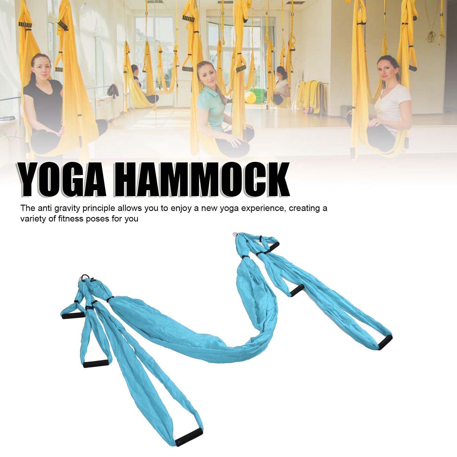 Topiky Set Altalena Aerea per Yoga, Altalena Sospesa per Amaca Yoga, Cotone Poliestere Regolabile Migliora la flessibilità Amaca Yoga Strumento di Inversione Yoga per Esercizio Fisico