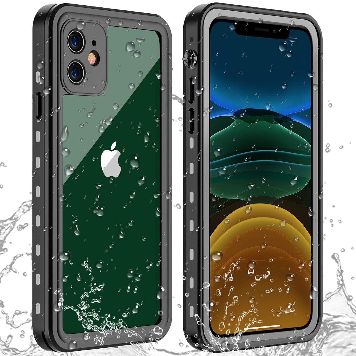 AICase Polycarbonate Waterproof Case, Snow-proof, Dustproof and Shockproof, IP68 Certified Full Body Protection Fully Sealed Underwater Protective Cover for Apple iPhone 11 6.1-inches (Clear)