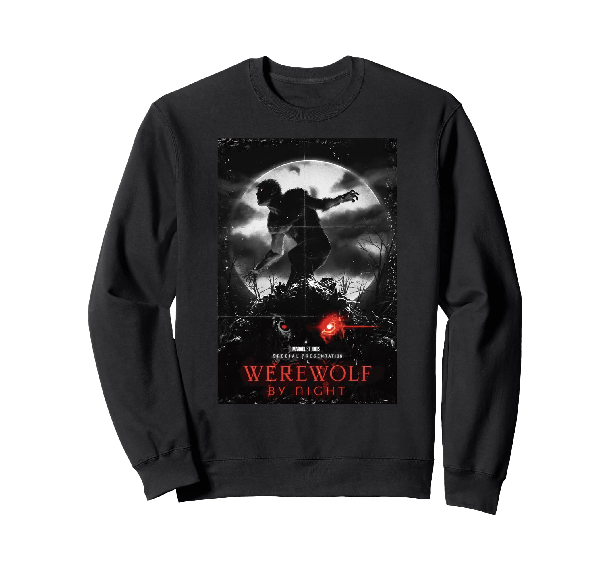 Sweat Marvel Werewolf by Night et Man-Thing imprimé lune pour fan de comics