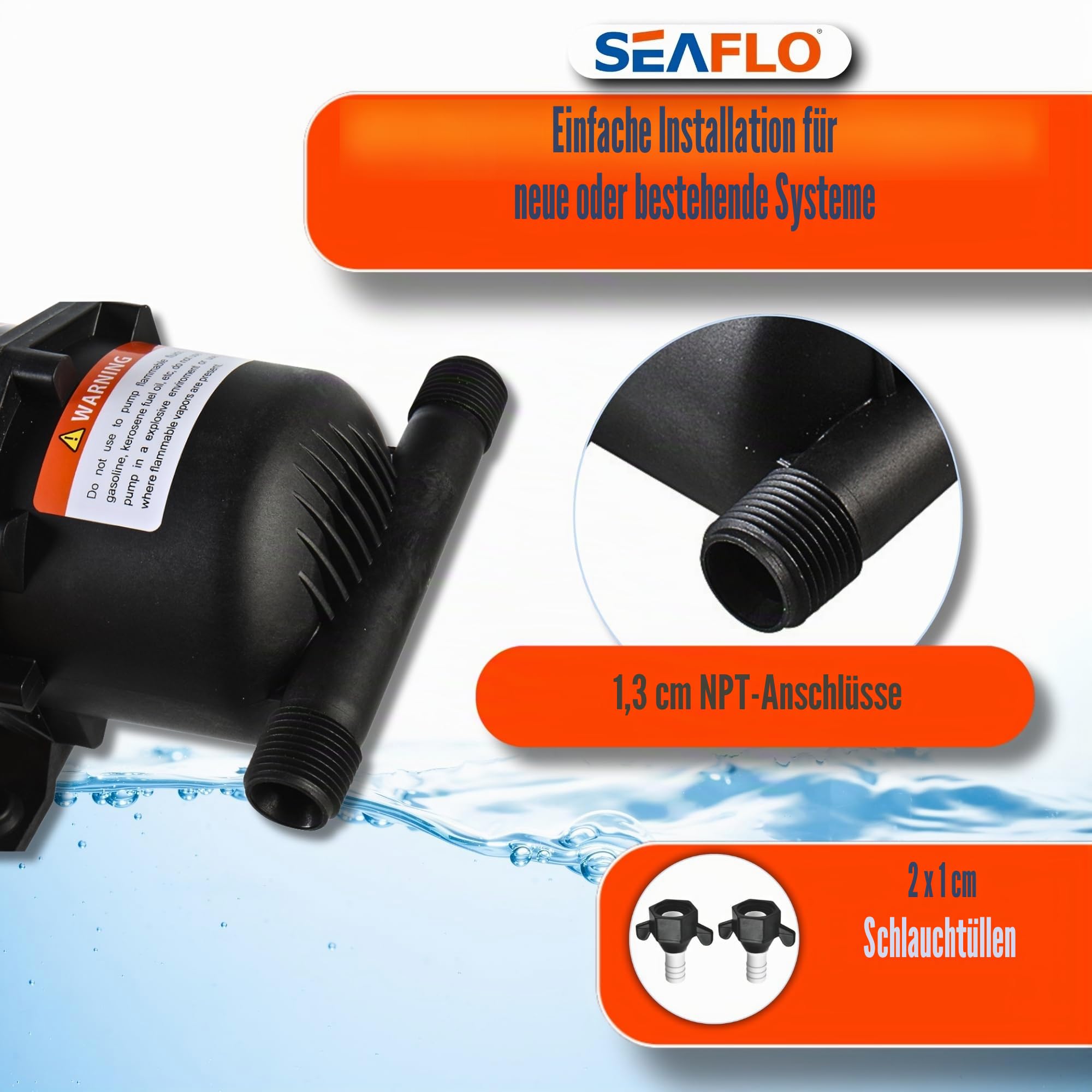 Seaflo 0,75 Liter Druckspeicher