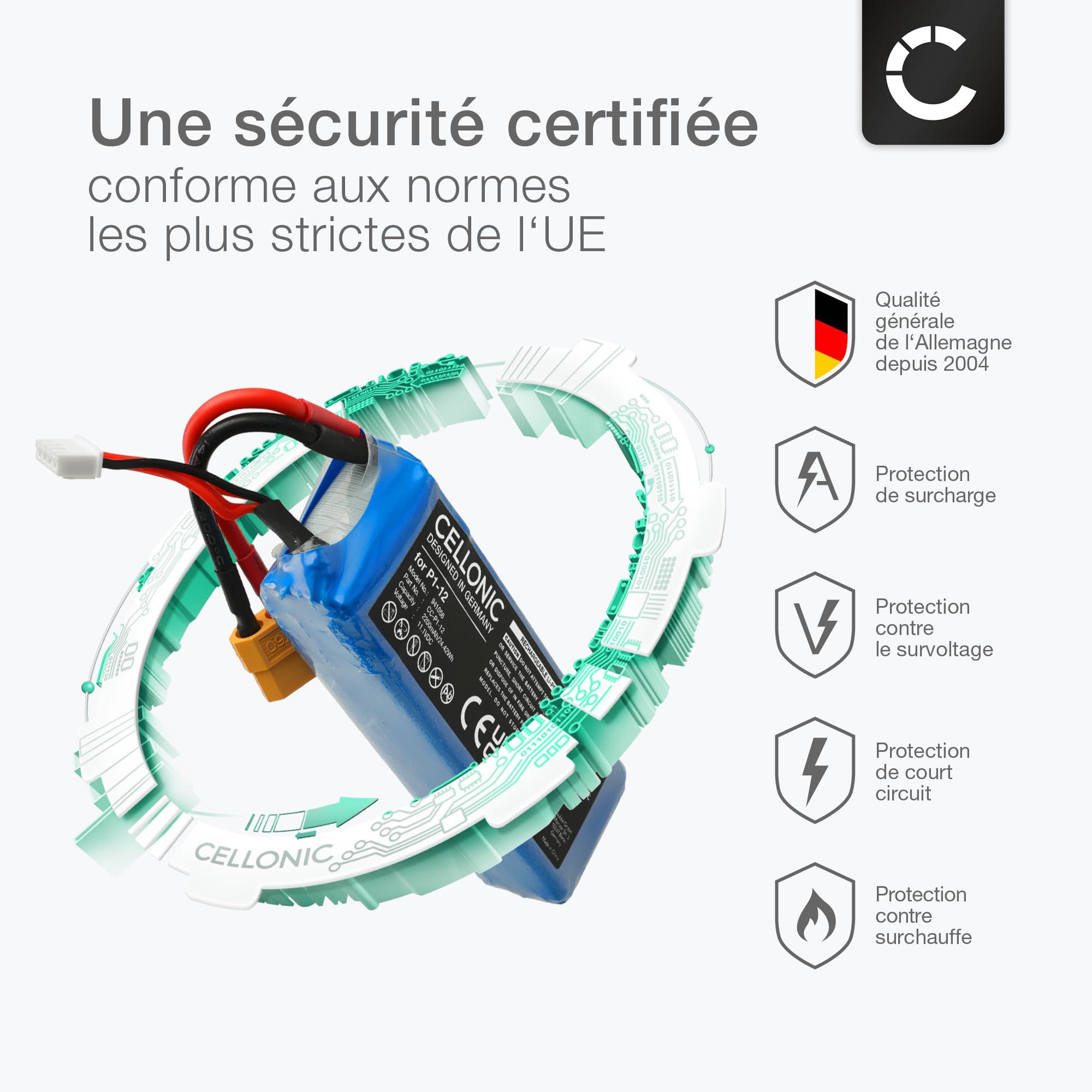 CELLONIC Batterie Compatible avec DJI FC40, Phantom 1, P1-12
