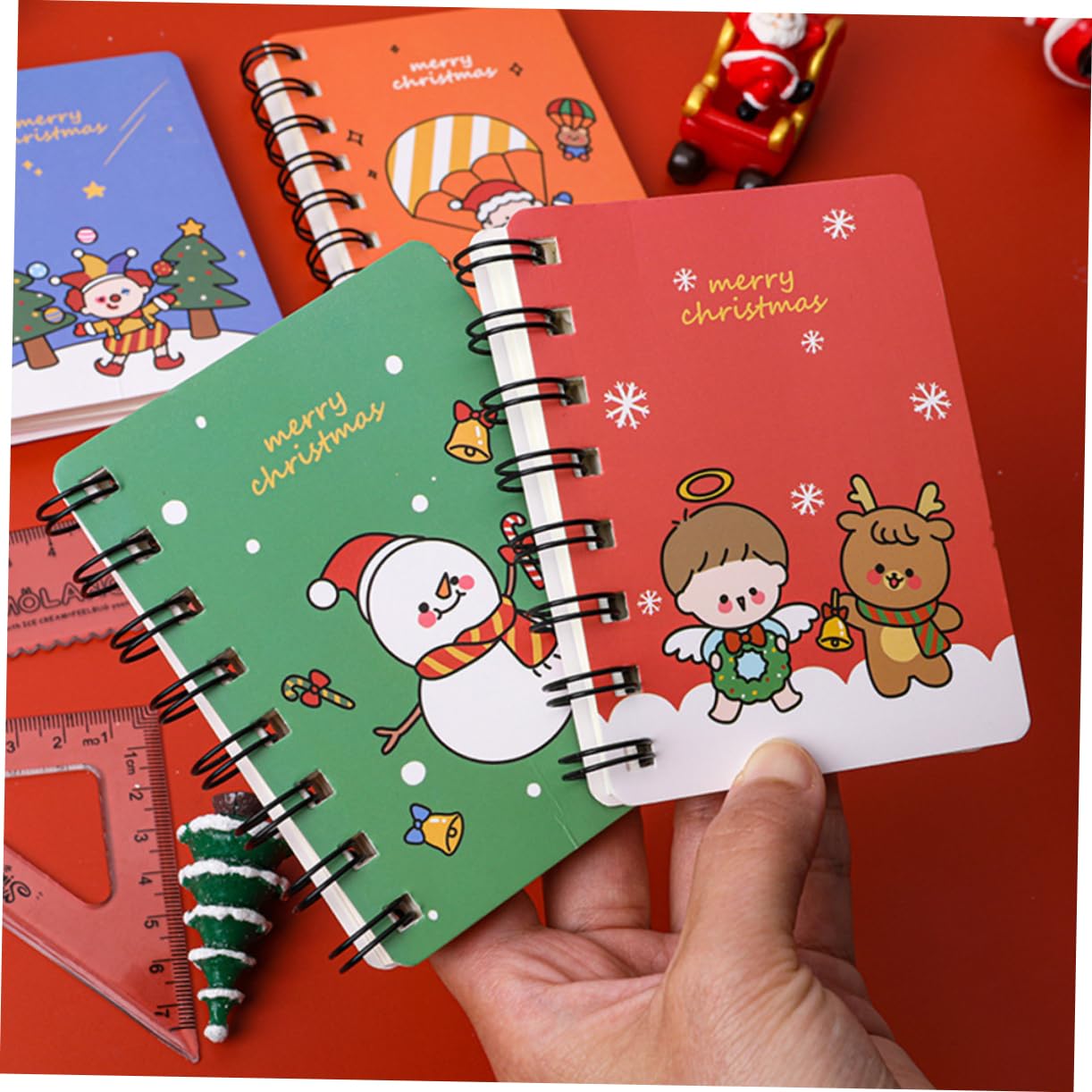 SEWACC 18piezas Libreta De Espiral Para Estudiantes y Oficina Cuadernos De Notas Cubiertas De Cartón Grueso Para Recordatorios y Diario Personal Papelería Portátil Para Navidad y