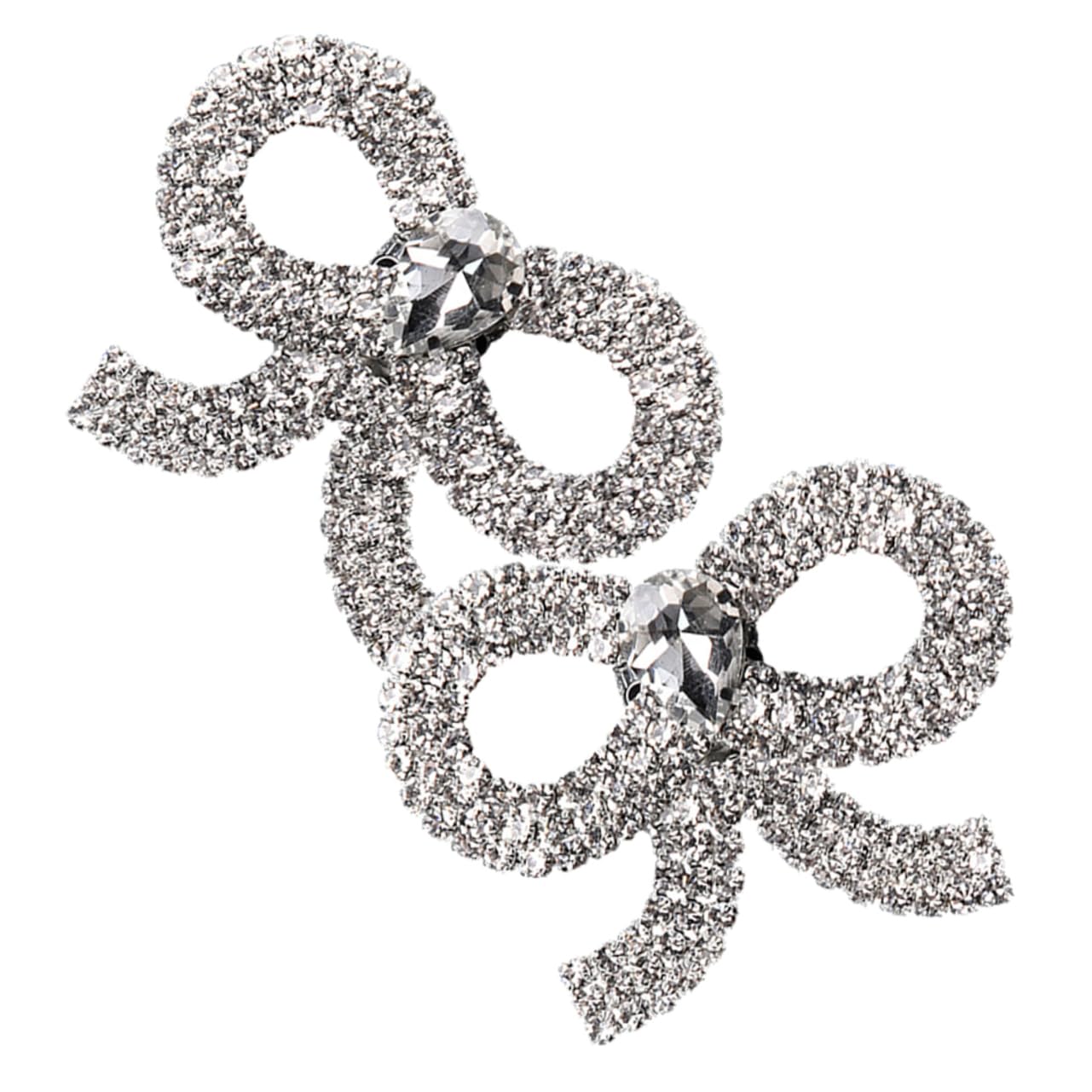 LIFKOME Fibbia Per Scarpe Con Fiocco Fermagli Per Scarpe Strass Fermaglio Per Scarpe Con Fiocco Abbellimenti Applicati Accessori Per Tacchi a Fiocco Silver Cristallo