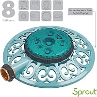 Vista 3 de Melnor 65101-AMZ - Aspersor de patrón 8 de metal Sprout y adaptador de producto QuickConnect, paquete Yaxa, verde grosella