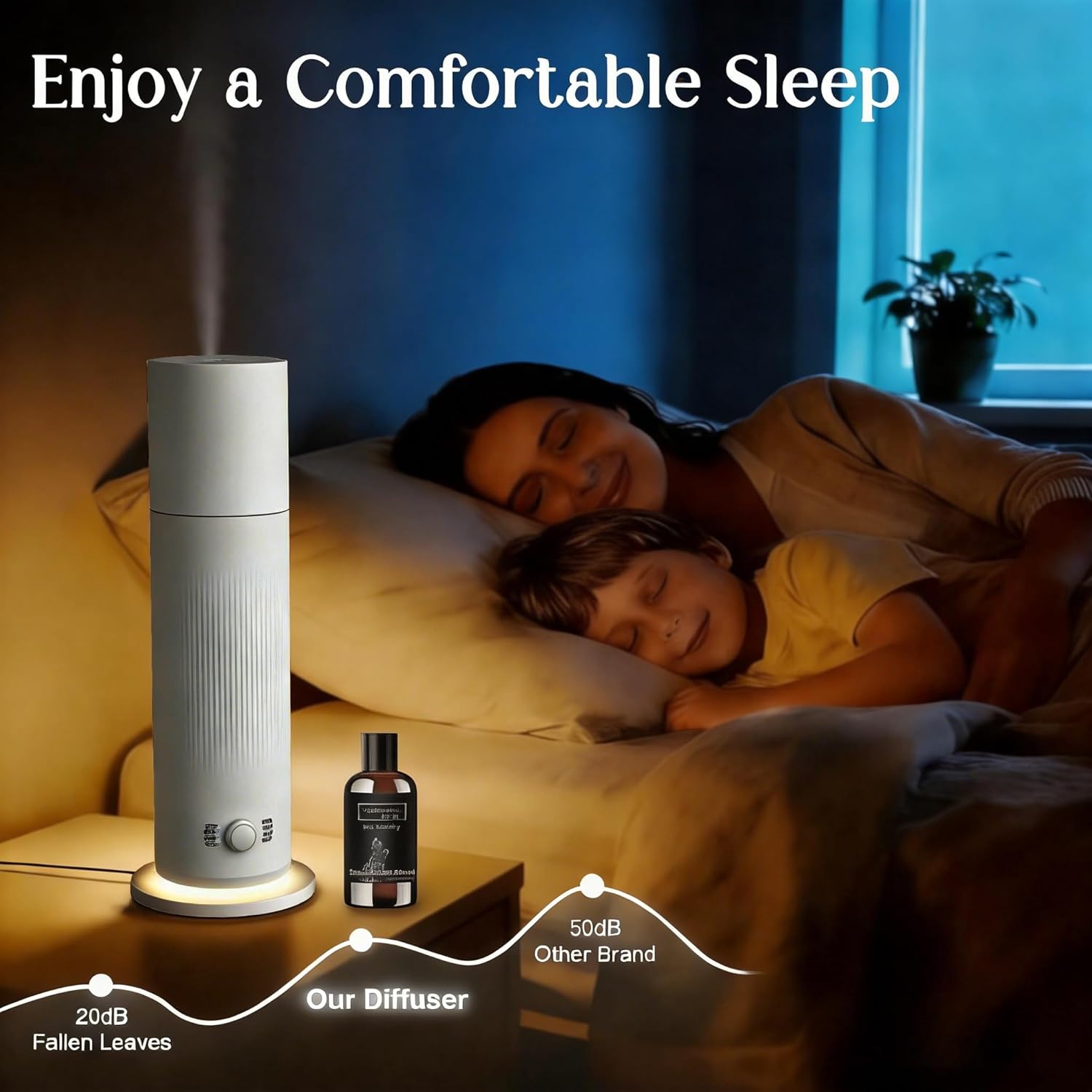 Waterless Essential Oil Diffuser, Scent Air Machine for Home with 4x30ml Hotel Scent Oil Sets, Covers Up to 1000 Sq.Ft, Adjustable Mist & Timer, Hotel and Commercial Use